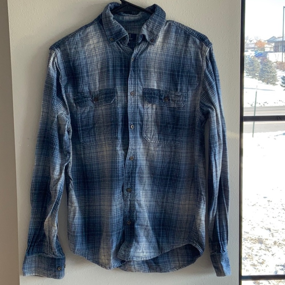 Blue button down shirt